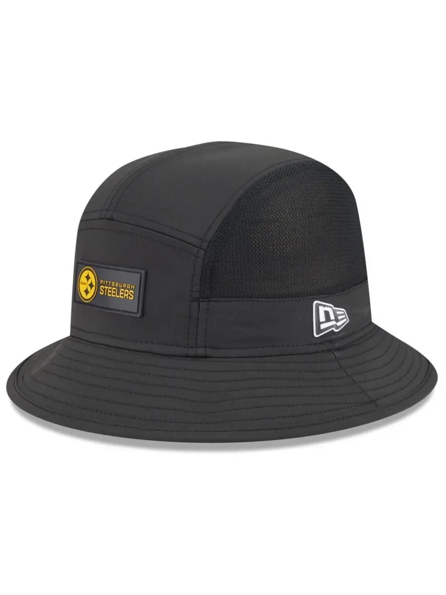 New Era Мужская черная панама Pittsburgh Steelers 2025 Sideline