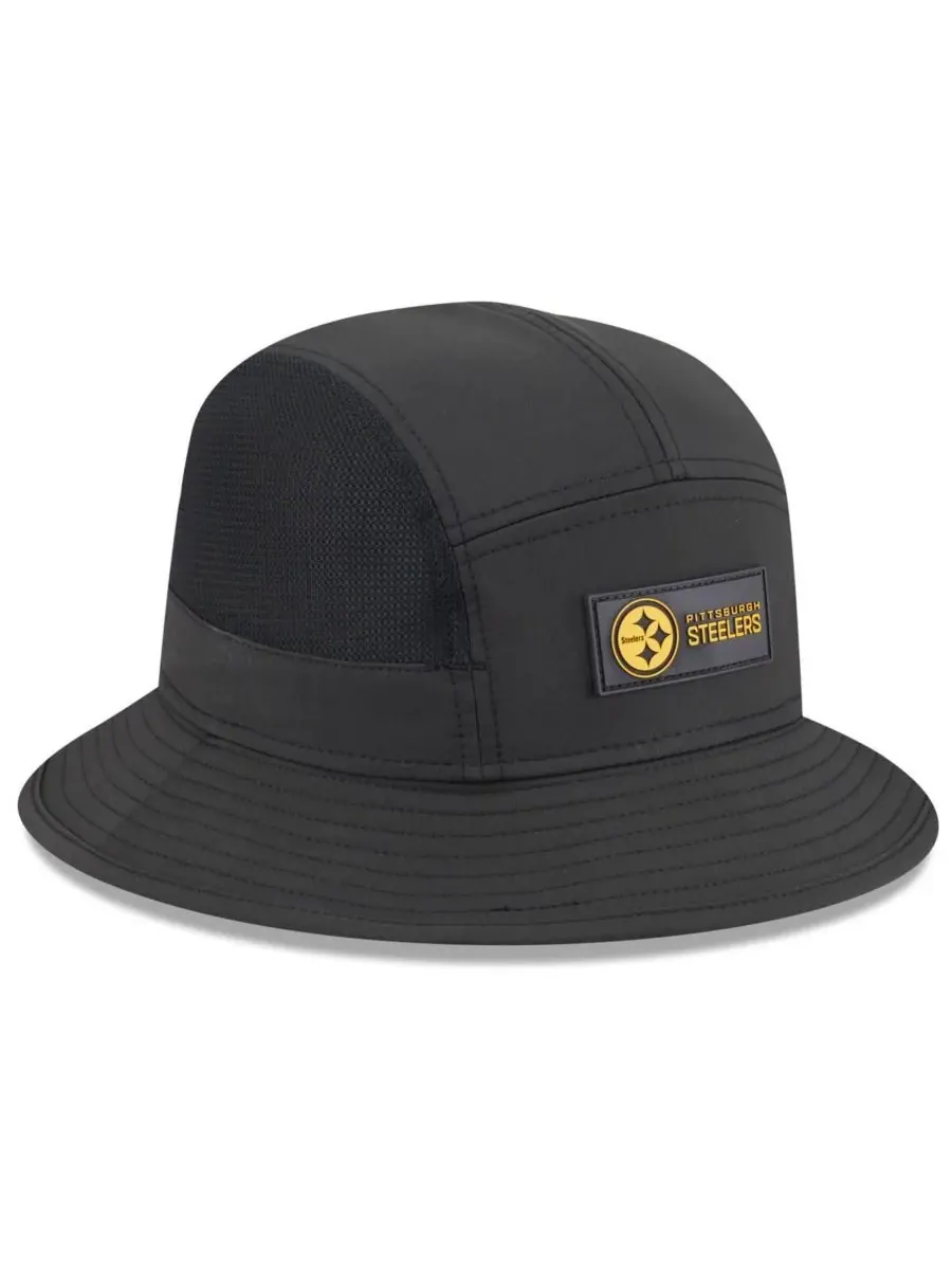 New Era Мужская черная панама Pittsburgh Steelers 2025 Sideline — изображение 4 из 5, черный