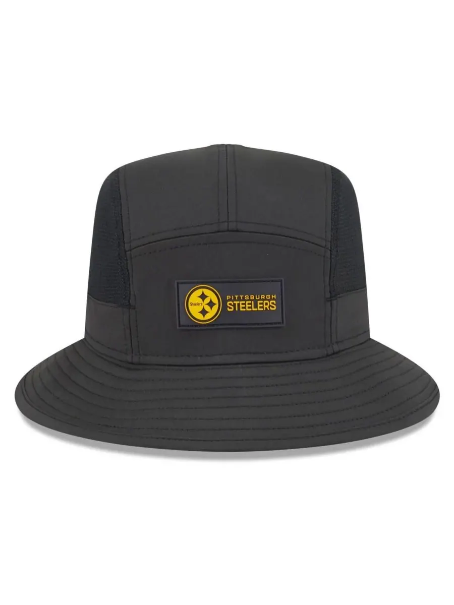 New Era Мужская черная панама Pittsburgh Steelers 2025 Sideline — изображение 5 из 5, черный