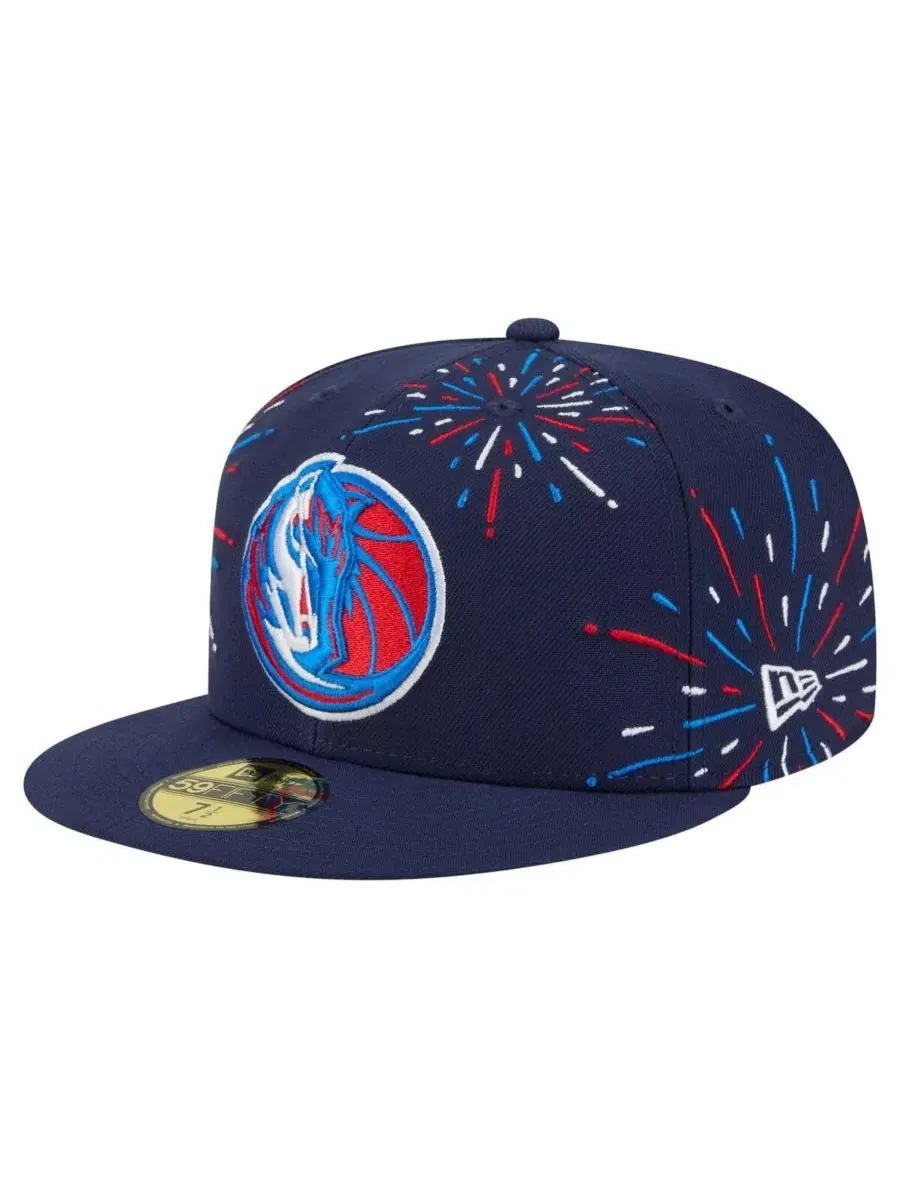 New Era Мужская темно-синяя бейсболка Dallas Mavericks Americana Fireworks 59FIFTY
