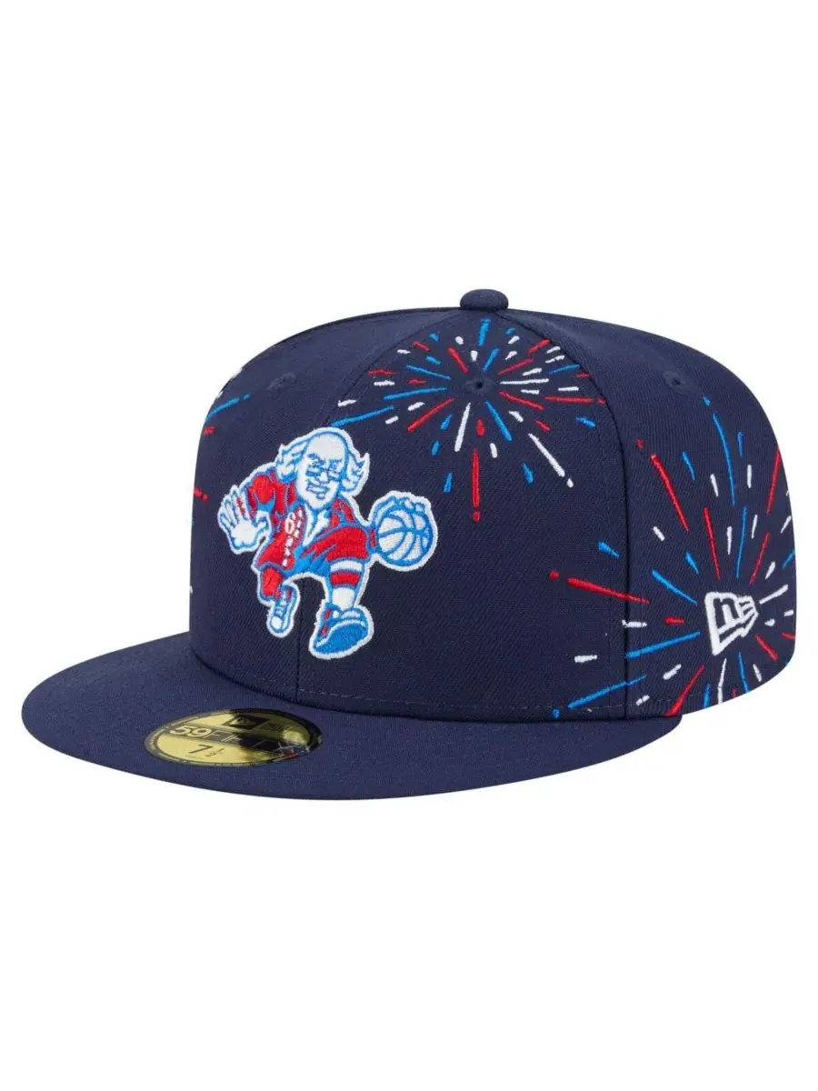 New Era Мужская темно-синяя бейсболка Philadelphia 76ers Americana Fireworks 59FIFTY