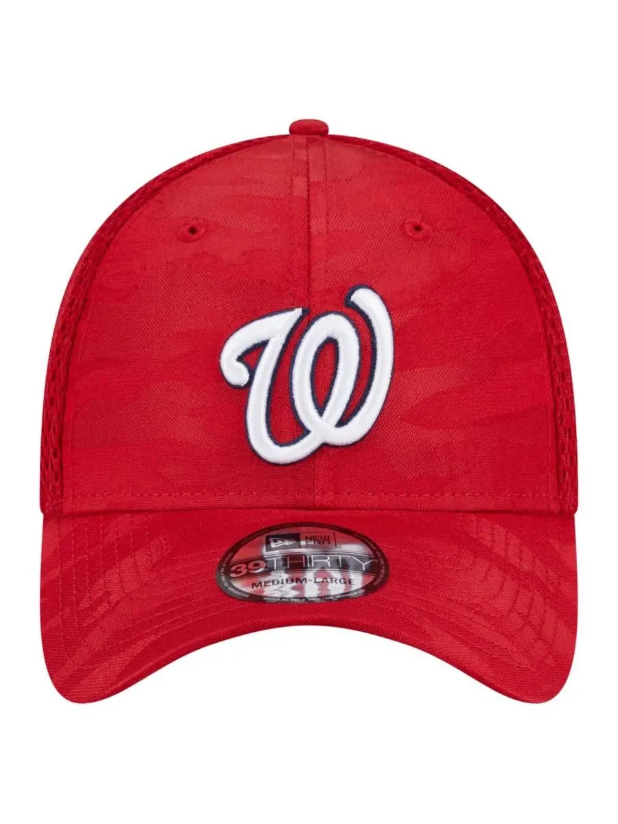 New Era Мужская красная кепка Washington Nationals Subtle Camo 39THIRTY Flex Hat — изображение 2 из 4, красный