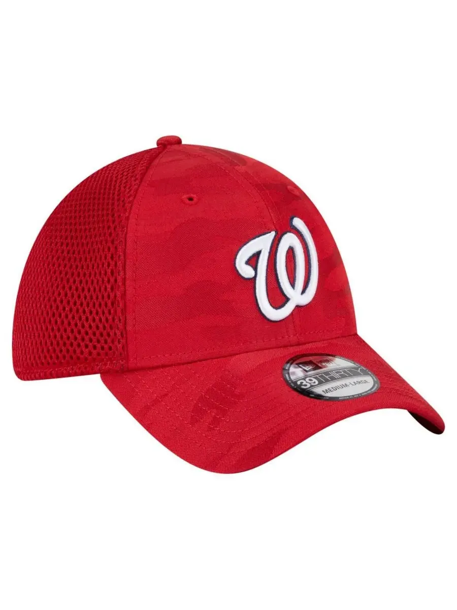 New Era Мужская красная кепка Washington Nationals Subtle Camo 39THIRTY Flex Hat — изображение 3 из 4, красный