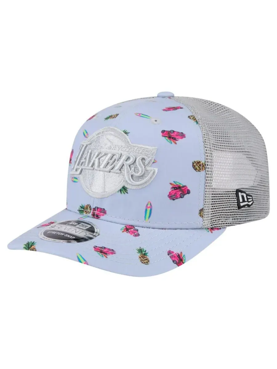 New Era Мужская светло-голубая/серая кепка Los Angeles Lakers Adventure Aloha Pattern 9SEVENTY с