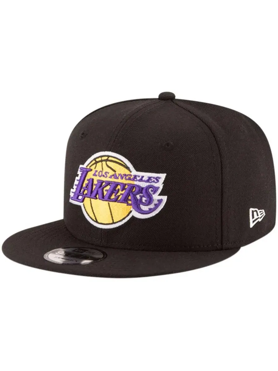 Мужская черная бейсболка Los Angeles Lakers в официальной командной расцветке 9FIFTY с регулируемой