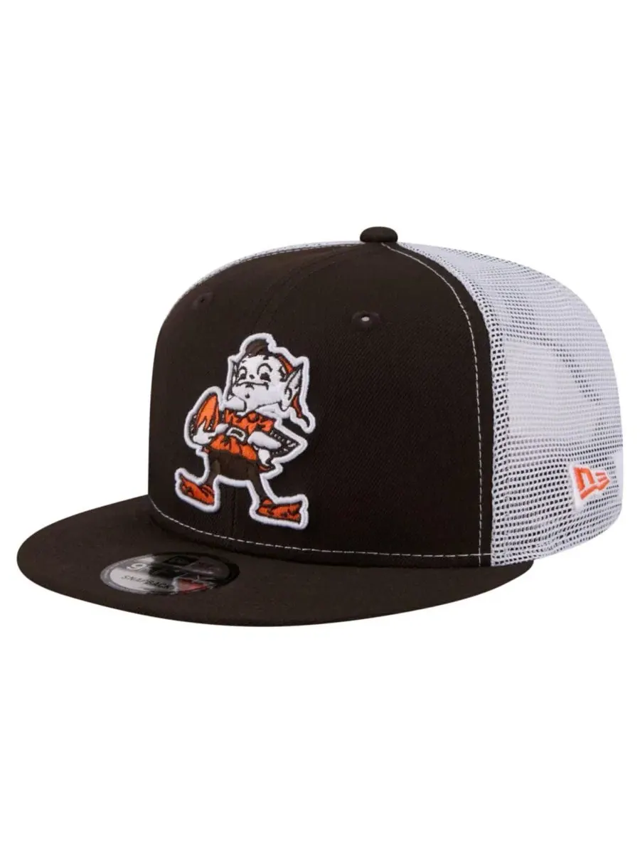 Кепка-снапбек с высокой тульей и сетчатыми панелями Cleveland Browns Core Team 9FIFTY New Era