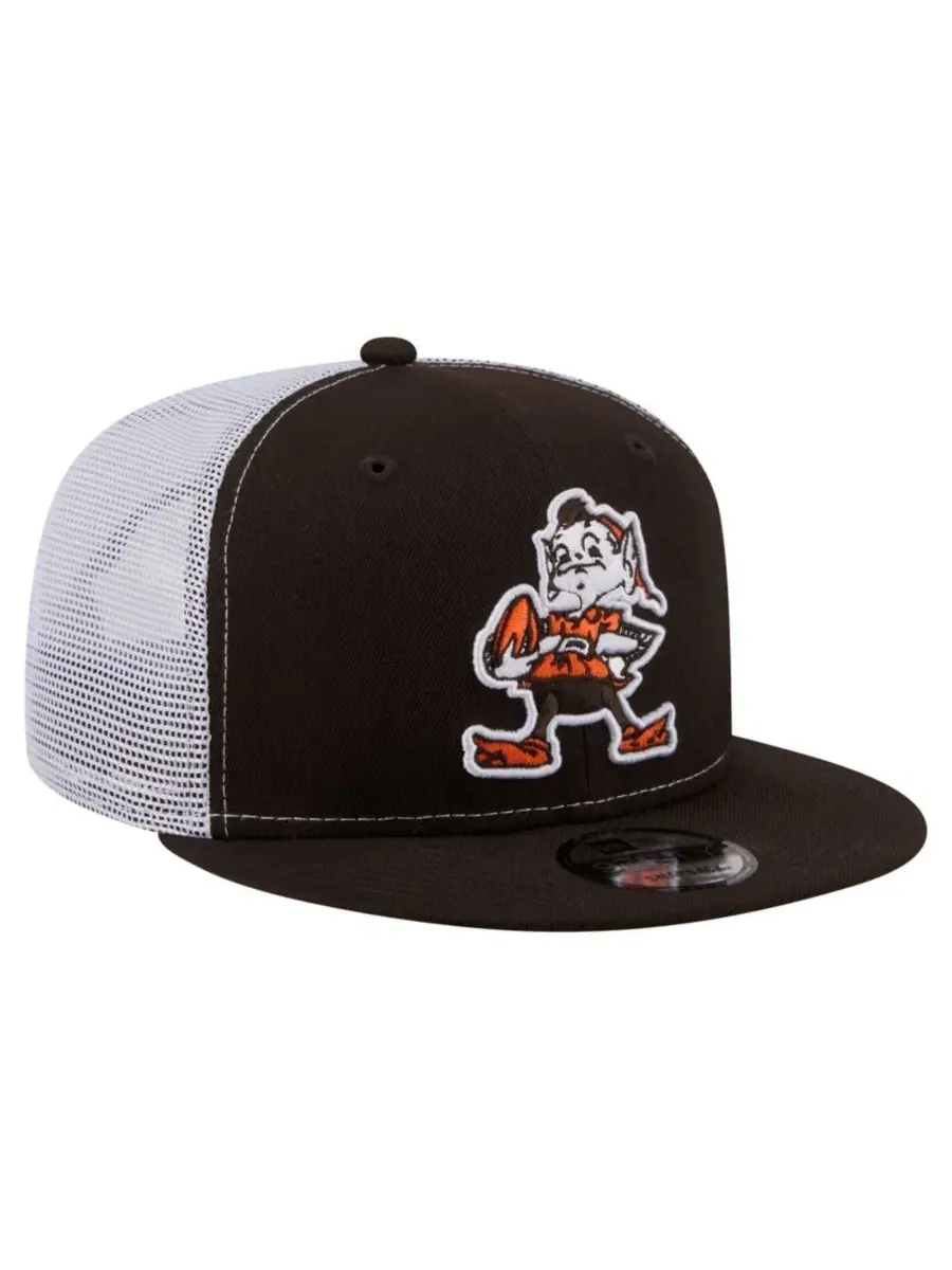 Кепка-снапбек с высокой тульей и сетчатыми панелями Cleveland Browns Core Team 9FIFTY New Era — изображение 4 из 5