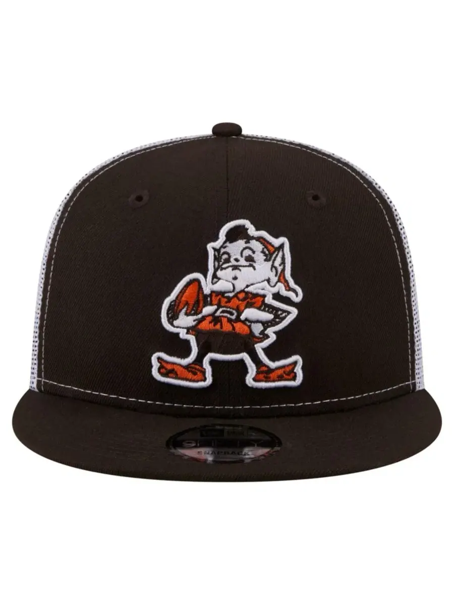 Кепка-снапбек с высокой тульей и сетчатыми панелями Cleveland Browns Core Team 9FIFTY New Era — изображение 5 из 5
