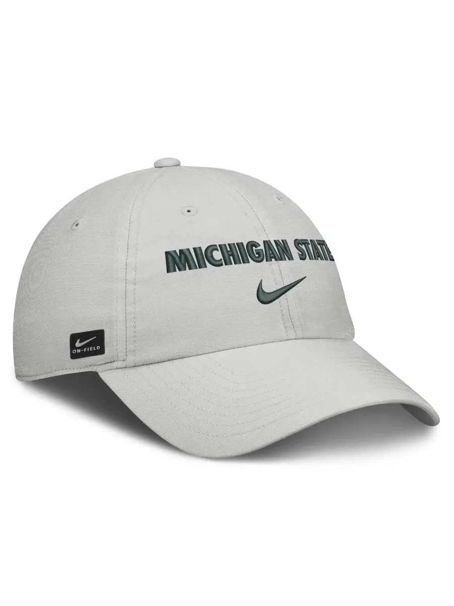 Кепка Michigan State Spartans 2026 On-Field Gameday Club Nike — изображение 2 из 4, серый