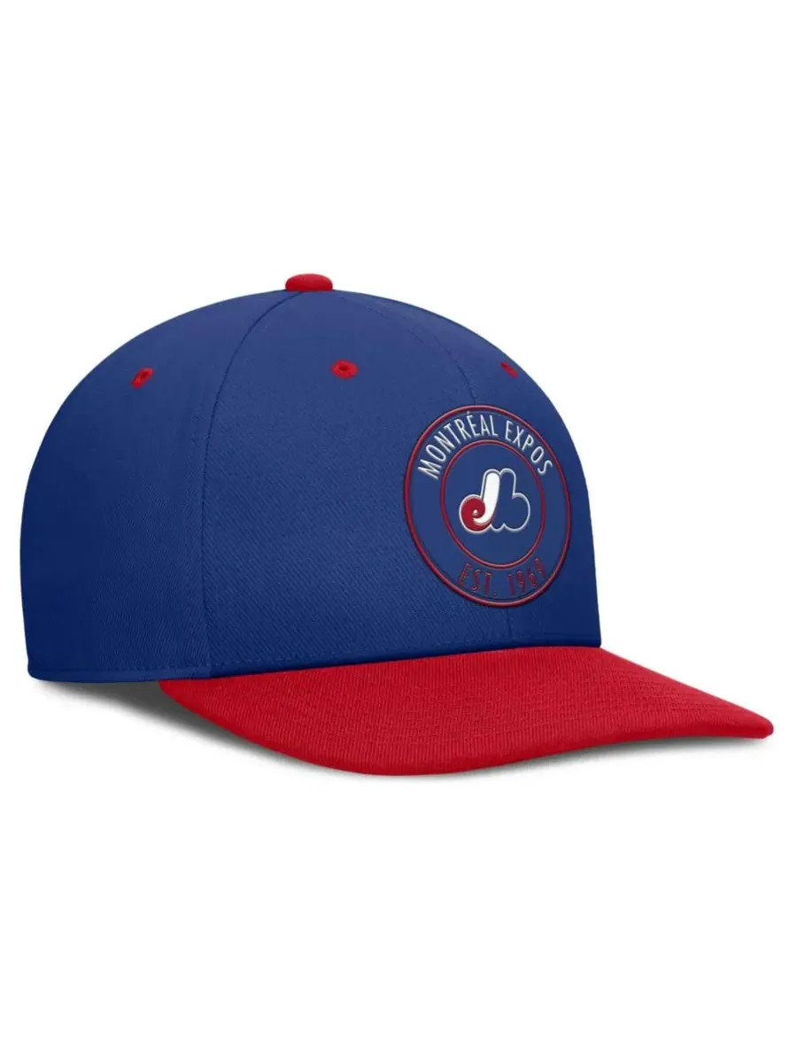 Бейсболка snapback Montreal Expos Cooperstown Collection Pro Dri-FIT Nike — изображение 3 из 4, синий красный