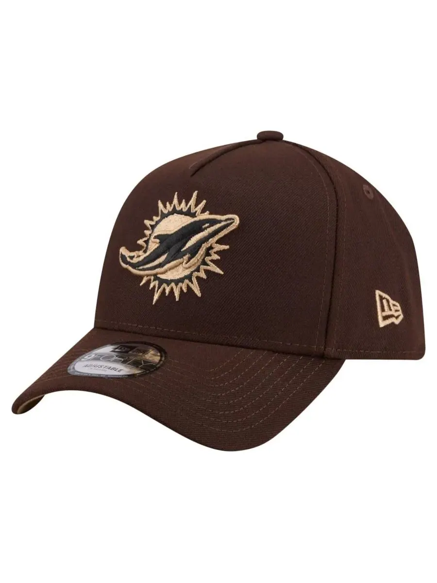 Кепка New Era 9FORTY A-Frame с вышитым логотипом Miami Dolphins