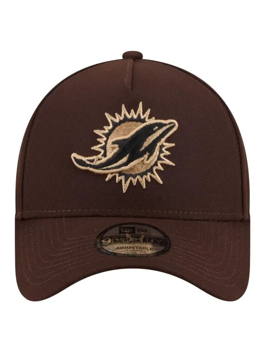 Кепка New Era 9FORTY A-Frame с вышитым логотипом Miami Dolphins — изображение 5 из 5, коричневый