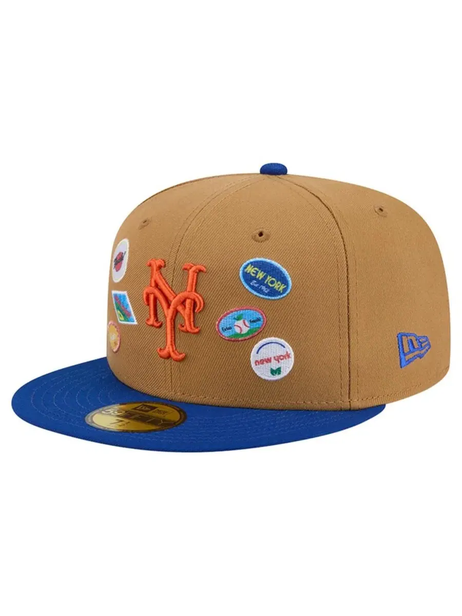 Кепка с фруктовыми стикерами New York Mets Fruit Sticker 59FIFTY New Era — изображение 5 из 5, бежевый