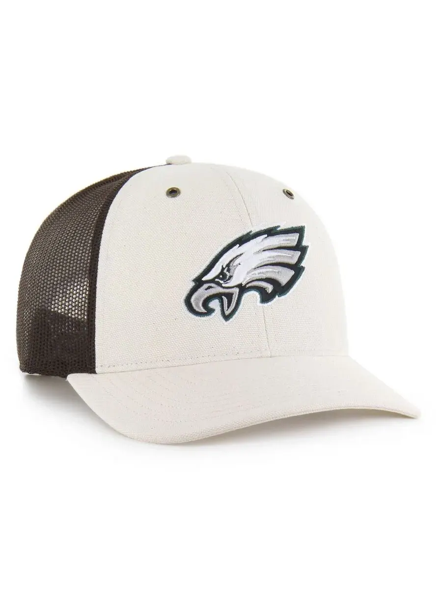 Кепка-тракер с сеткой Philadelphia Eagles, модель Undyed Trucker '47 Brand — изображение 2 из 4, прозрачный