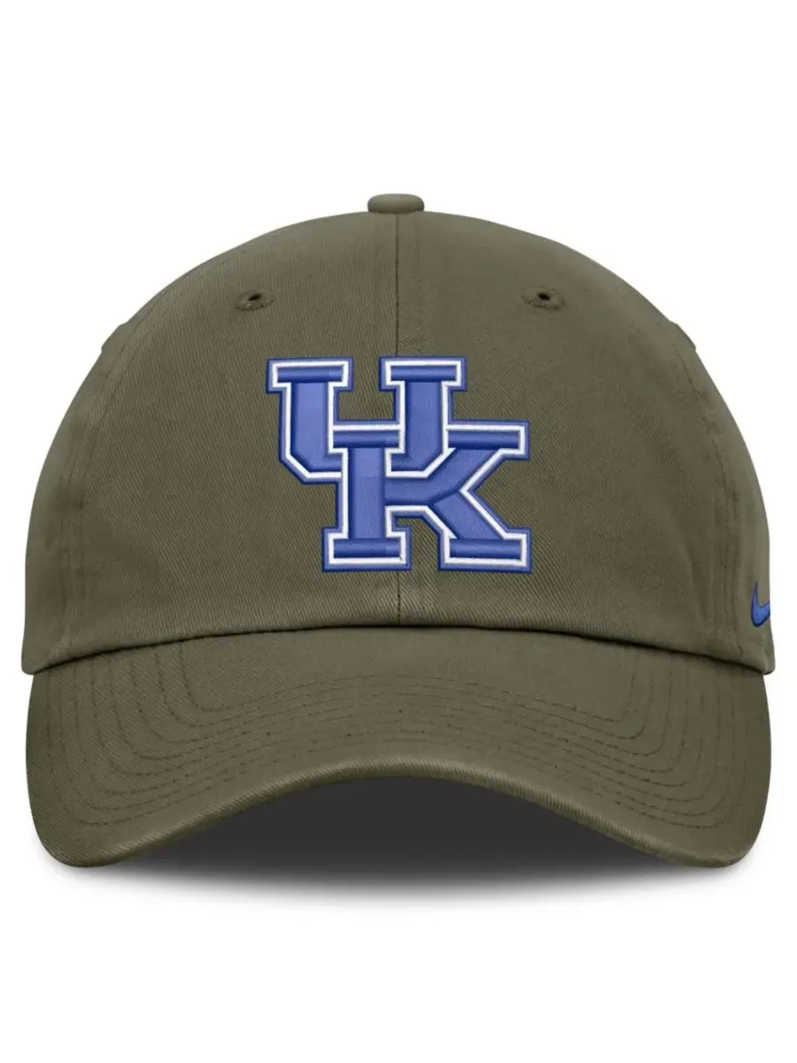 Кепка Nike Primetime Club с вышитым логотипом Kentucky Wildcats — изображение 2 из 4, оливковый