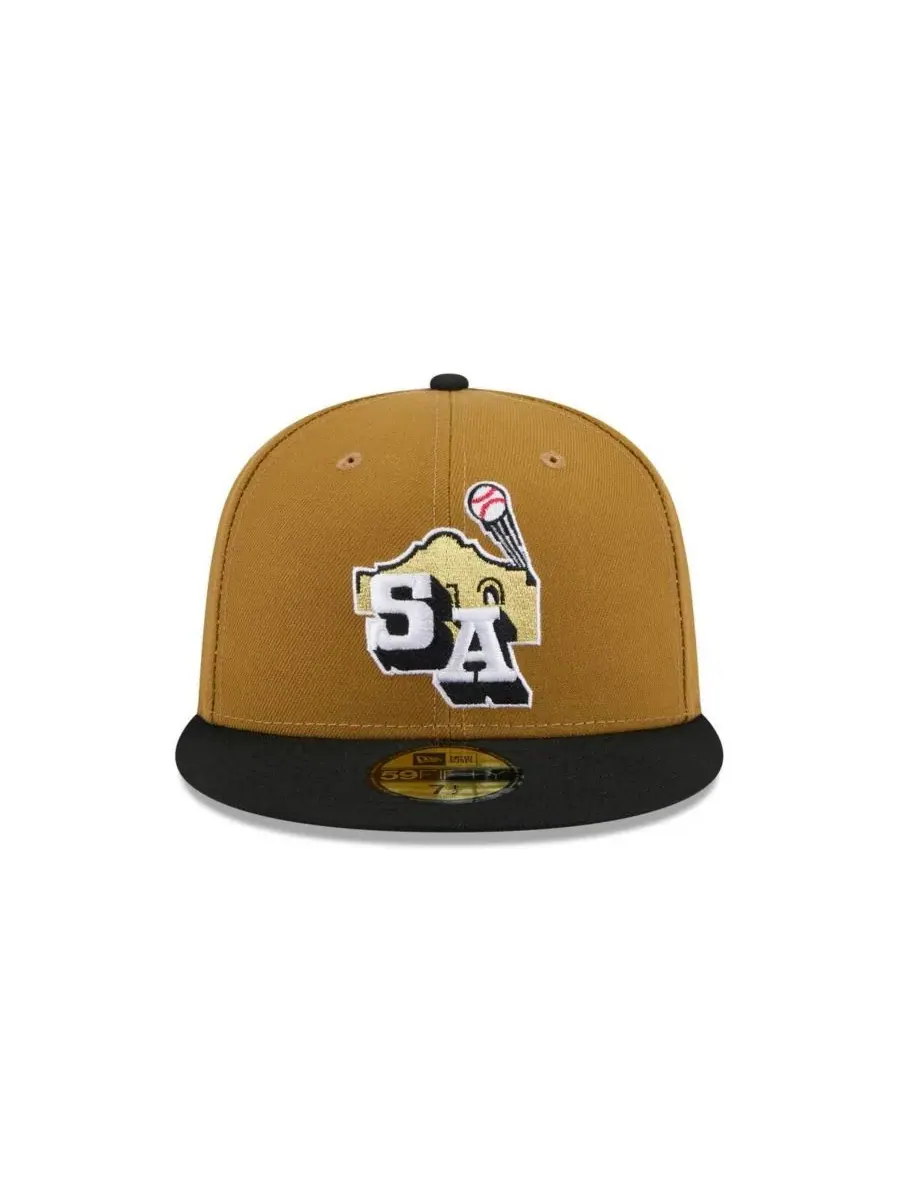 Кепка New Era 59FIFTY с высокой тульей, с вышитым логотипом, San Antonio Missions — изображение 2 из 4, золото