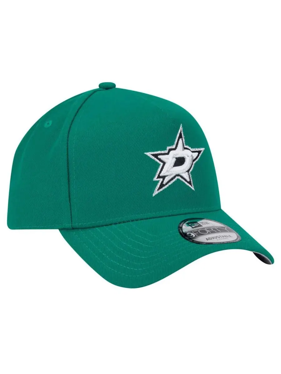 New Era Мужская регулируемая кепка Dallas Stars Core A-Frame 9FORTY ярко-зеленого цвета — изображение 3 из 5, зеленый