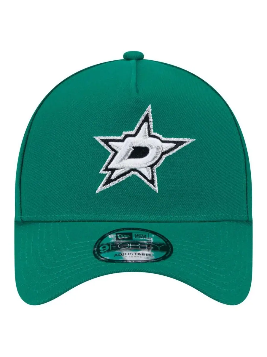 New Era Мужская регулируемая кепка Dallas Stars Core A-Frame 9FORTY ярко-зеленого цвета — изображение 5 из 5, зеленый