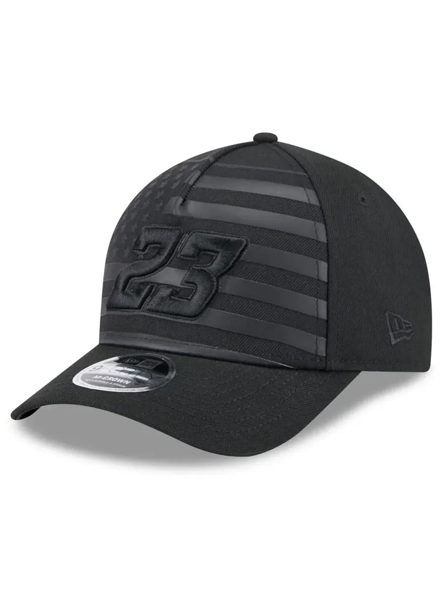 New Era Мужская черная кепка Bubba Wallace с американским флагом, модель 9FORTY, с регулируемой