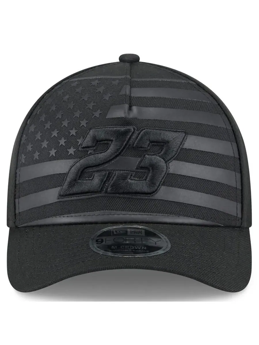 New Era Мужская черная кепка Bubba Wallace с американским флагом, модель 9FORTY, с регулируемой — изображение 4 из 5, черный