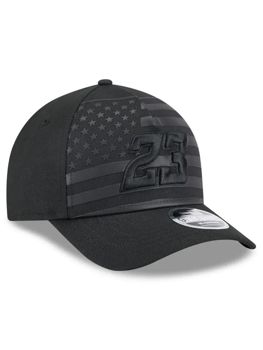 New Era Мужская черная кепка Bubba Wallace с американским флагом, модель 9FORTY, с регулируемой — изображение 5 из 5, черный