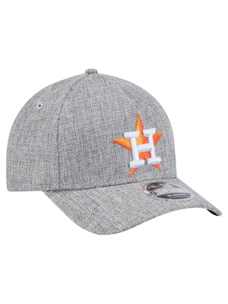 New Era Мужская серая хлопковая кепка Houston Astros с регулируемой высотой, размер M, форма — изображение 4 из 4, серый