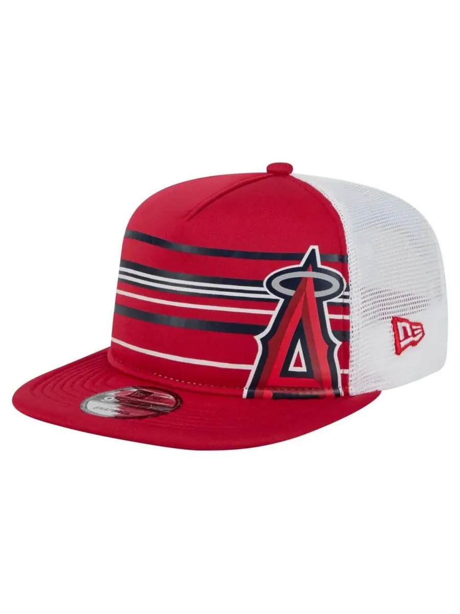 New Era Мужская красная бейсболка Los Angeles Angels 9FIFTY A-Frame Trucker Snapback