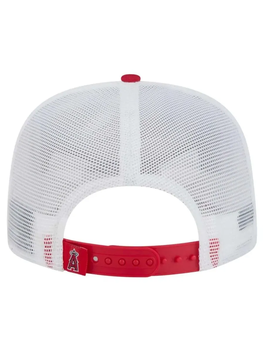 New Era Мужская красная бейсболка Los Angeles Angels 9FIFTY A-Frame Trucker Snapback — изображение 4 из 5, красный
