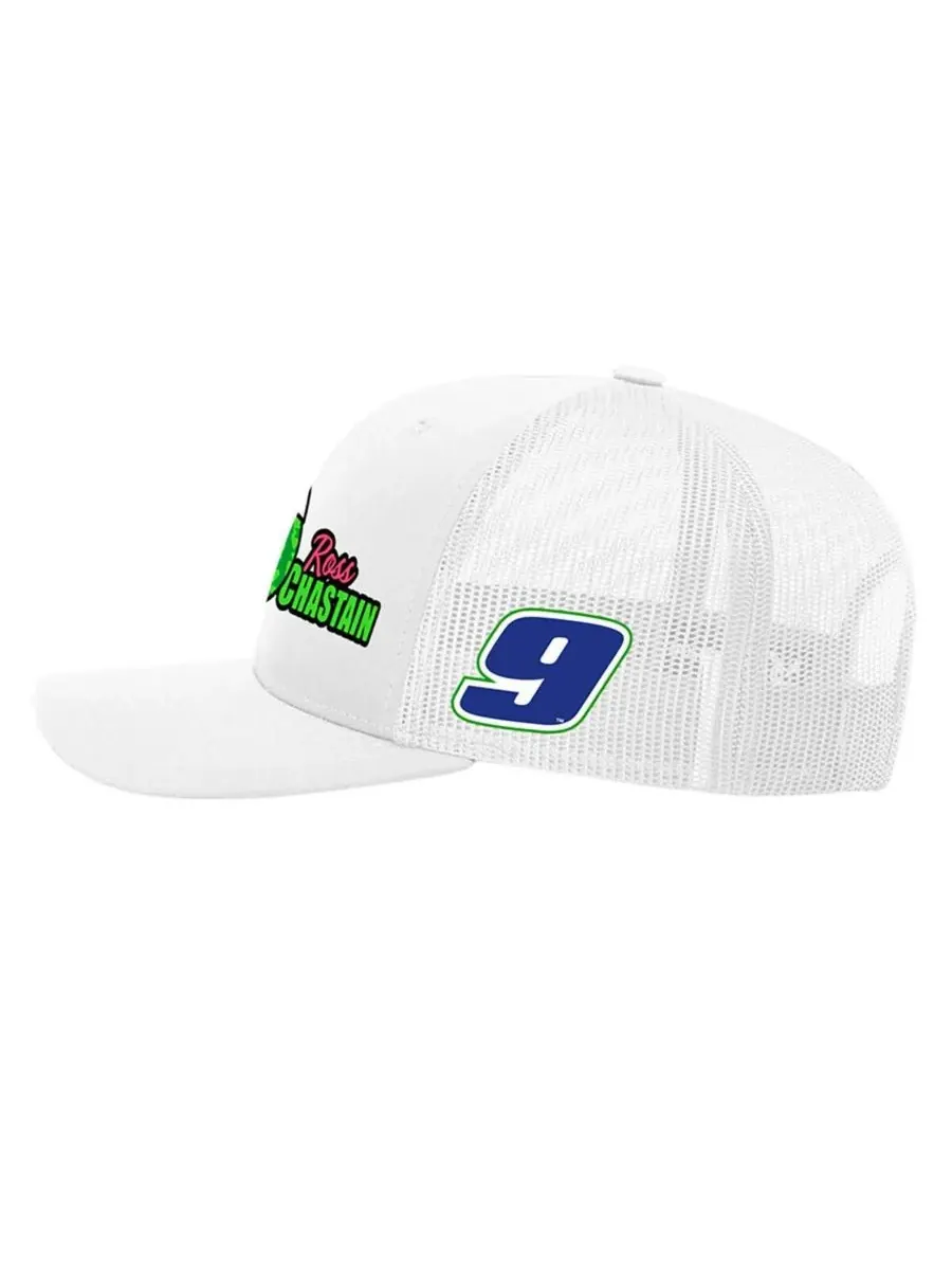 JR Motorsports Official Team Apparel Мужская белая регулируемая кепка-тракер Ross Chastain Domestic — изображение 2 из 3