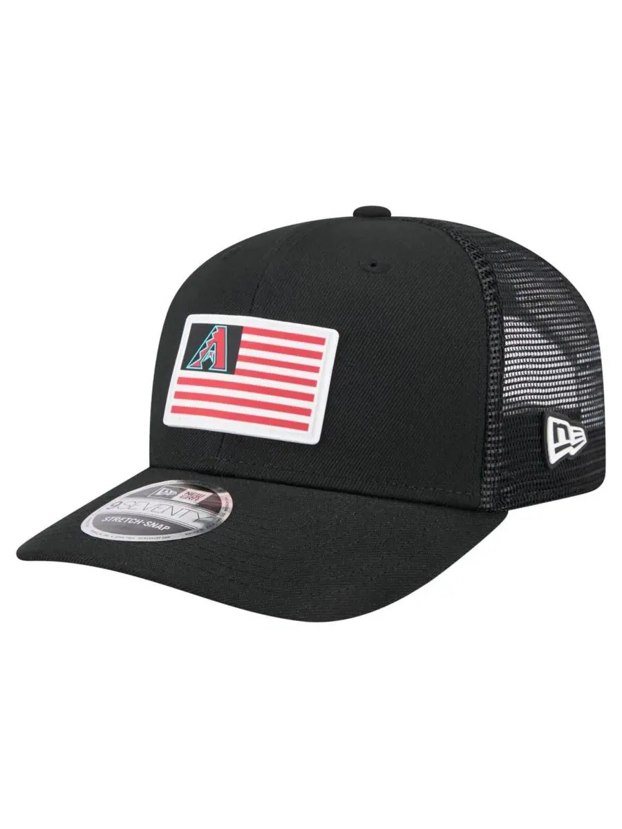 New Era Мужская черная кепка Arizona Diamondbacks с флагом команды 9SEVENTY COOLERA и