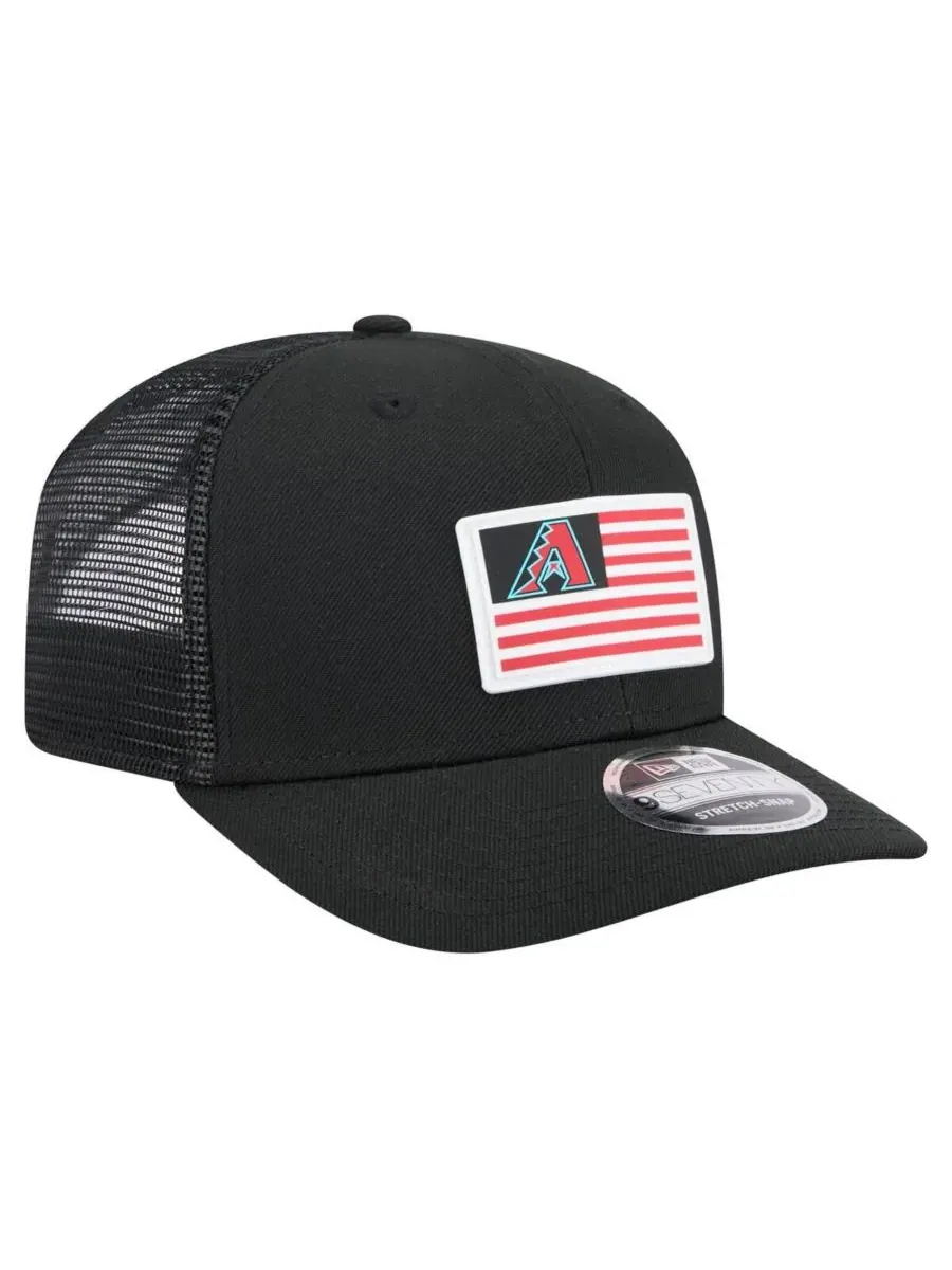 New Era Мужская черная кепка Arizona Diamondbacks с флагом команды 9SEVENTY COOLERA и — изображение 2 из 4, черный