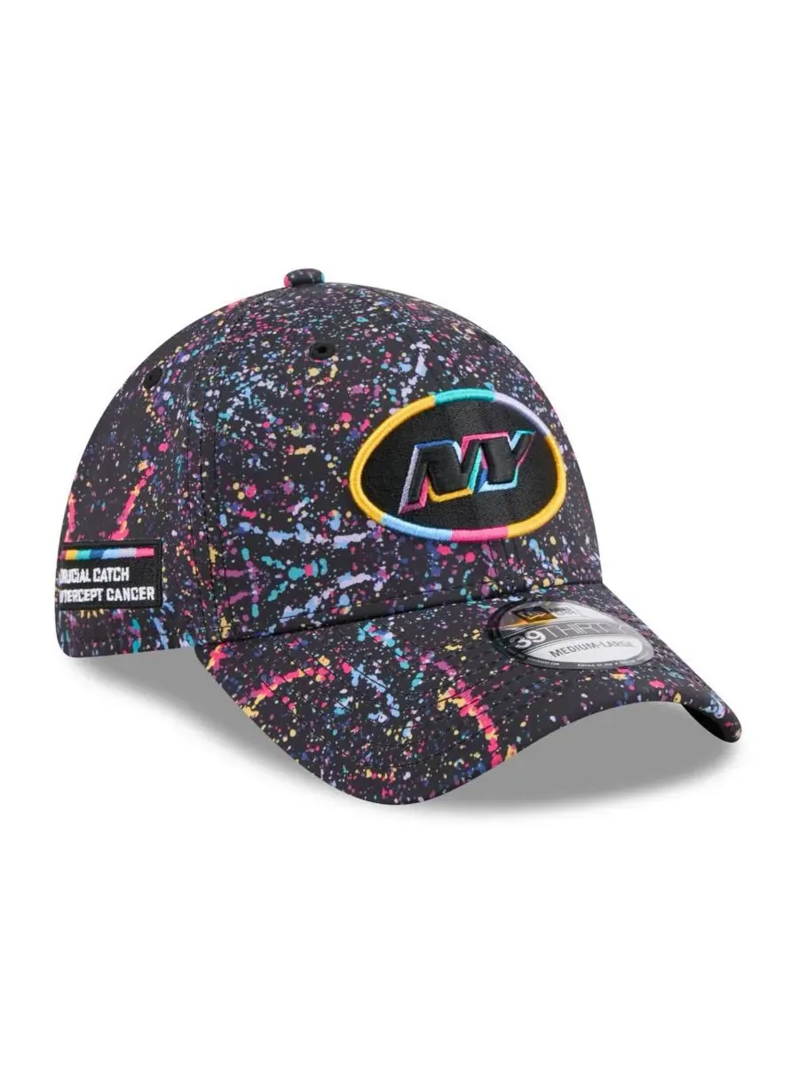 New Era Мужская черная кепка New York Jets 2025 NFL Crucial Catch 39THIRTY Flex Hat