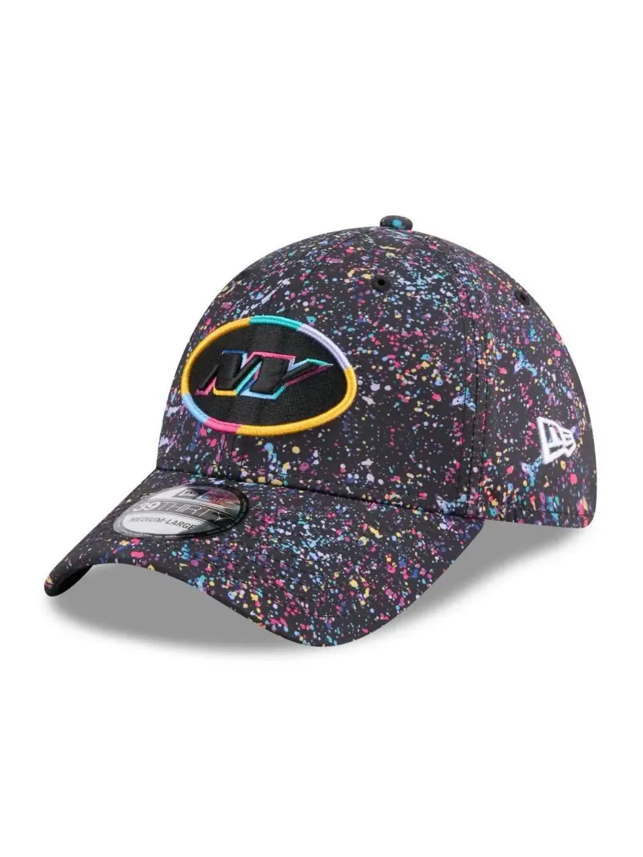 New Era Мужская черная кепка New York Jets 2025 NFL Crucial Catch 39THIRTY Flex Hat — изображение 3 из 4, черный