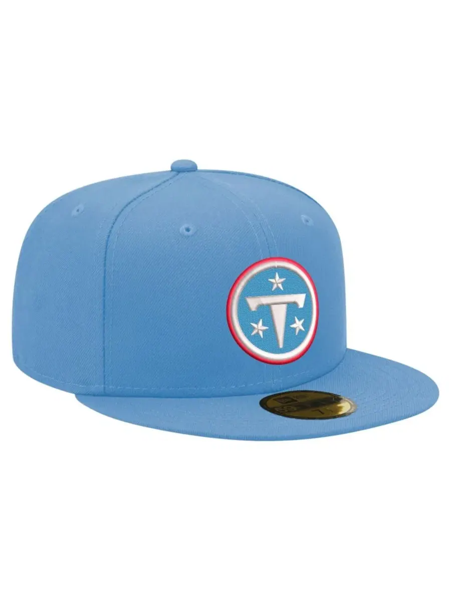 Кепка с высокой тульей New Era Tennessee Titans Primary Logo 59FIFTY — изображение 2 из 4, светлый синий