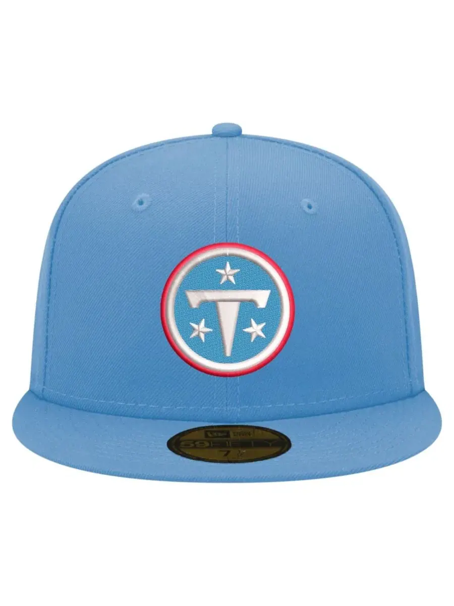 Кепка с высокой тульей New Era Tennessee Titans Primary Logo 59FIFTY — изображение 3 из 4, светлый синий