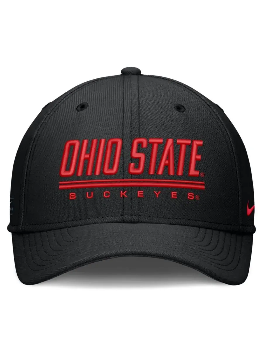 Кепка Nike Black Ohio State Buckeyes Game Day Rise Swooshflex — изображение 4 из 4, черный