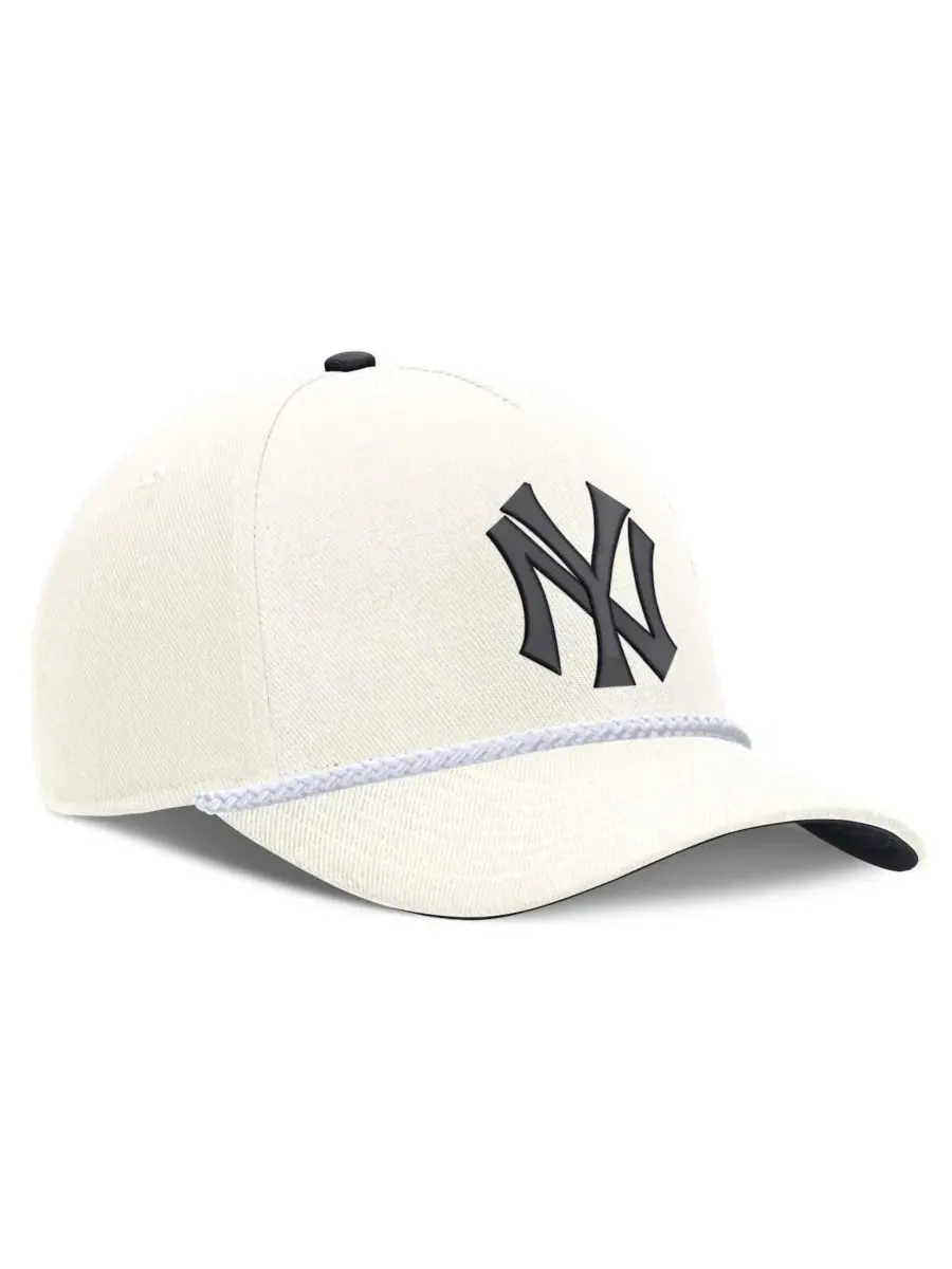 Кепка с козырьком с винтажным логотипом New York Yankees Cooperstown Rise Nike — изображение 3 из 5, бежевый