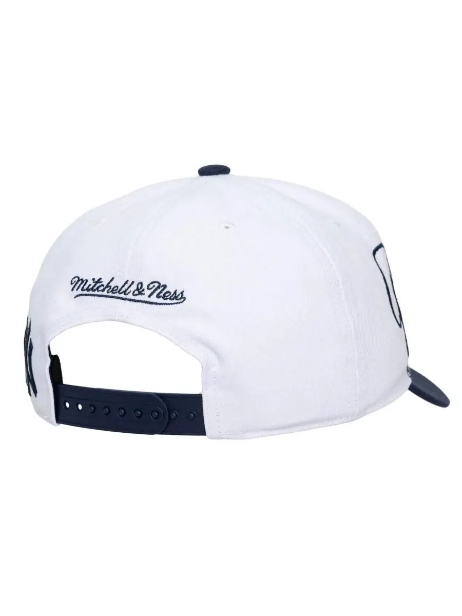 Бейсболка с вышивкой New York Yankees XL Script Pro Crown Mitchell & Ness — изображение 3 из 5, белый темно-синий