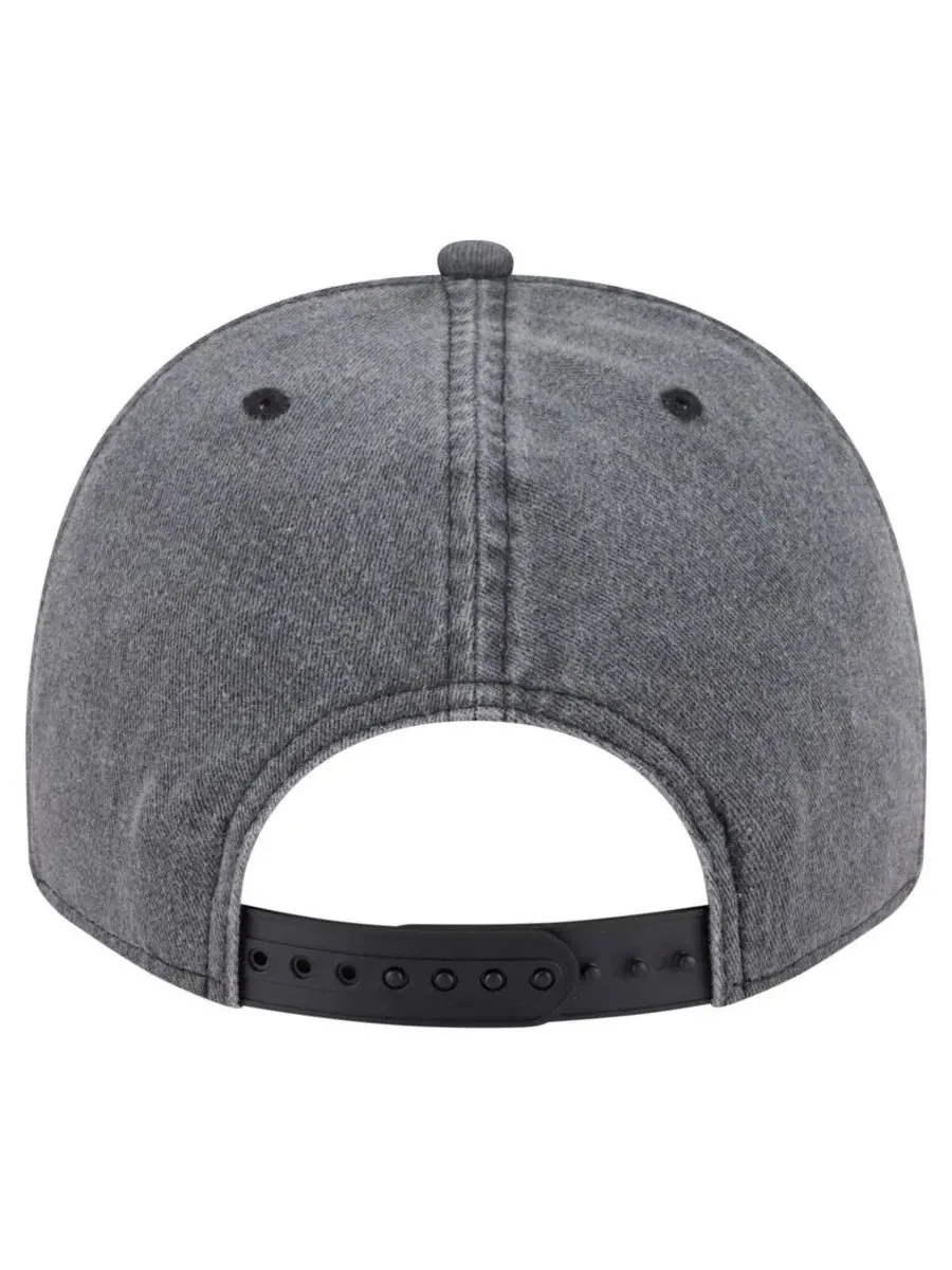 New Era Мужская бейсболка Boston Bruins Throwback Washed A-Frame Pre-Curved 9FIFTY Snapback — изображение 4 из 4, темно-серый