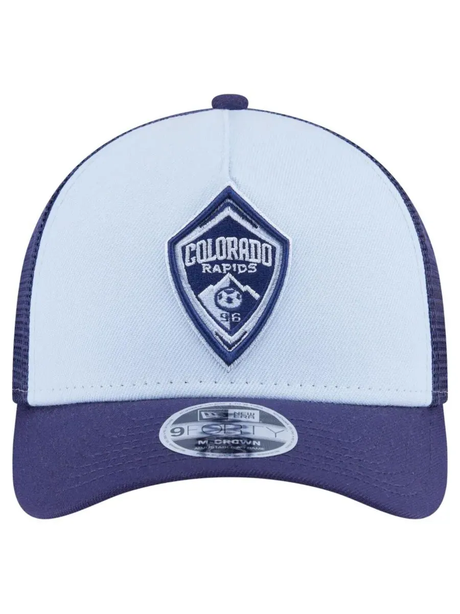 New Era Мужская светло-голубая кепка-тракер Colorado Rapids Color Pack 9FORTY A-Frame с — изображение 3 из 4, светлый синий
