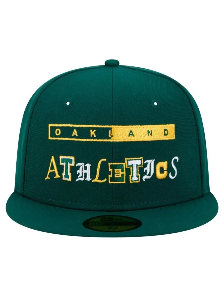 New Era Мужская зеленая кепка Oakland Athletics Ransom 59FIFTY — изображение 2 из 5, зеленый