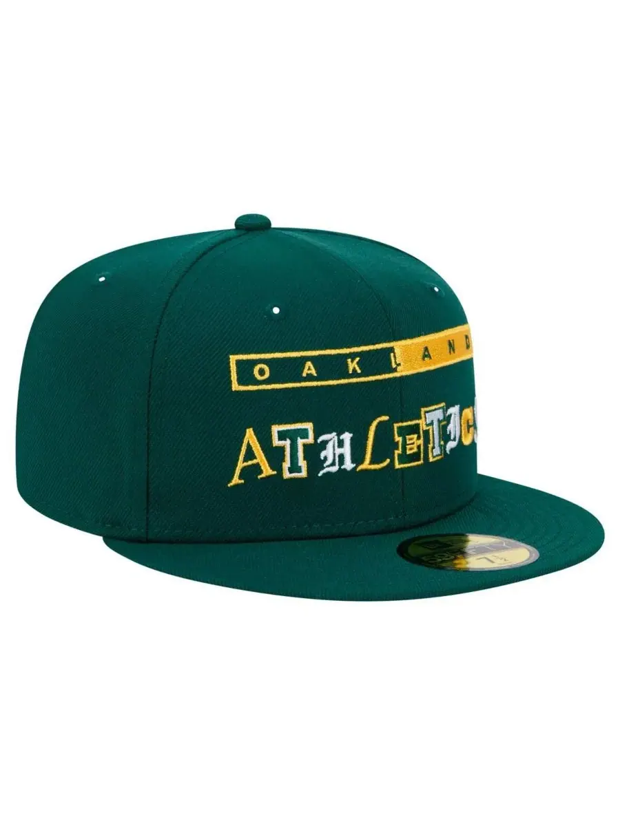 New Era Мужская зеленая кепка Oakland Athletics Ransom 59FIFTY — изображение 3 из 5, зеленый