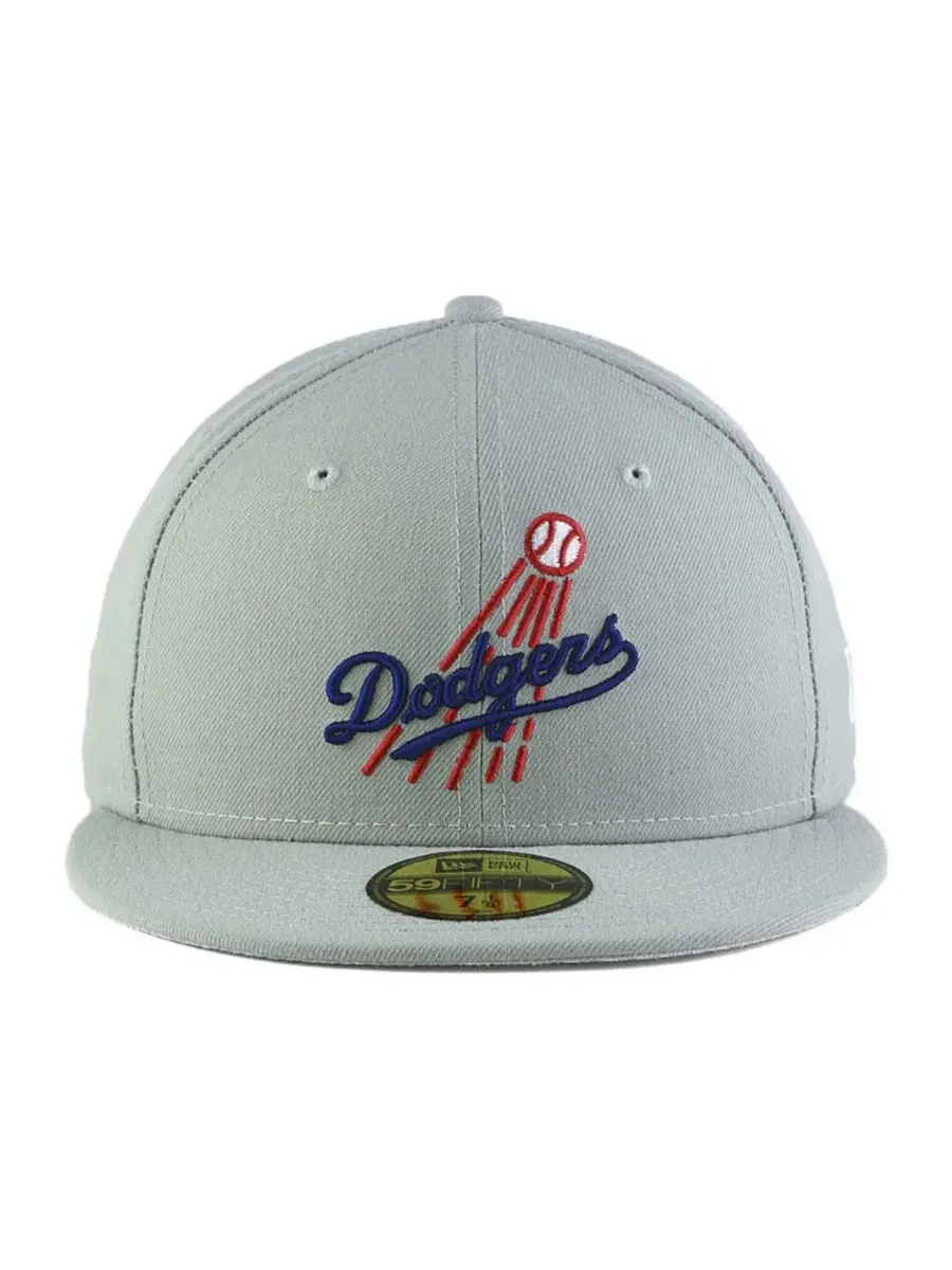 Лос-Анджелес Доджерс Куперстаун 59FIFTY Кепка New Era — изображение 2 из 4, серый