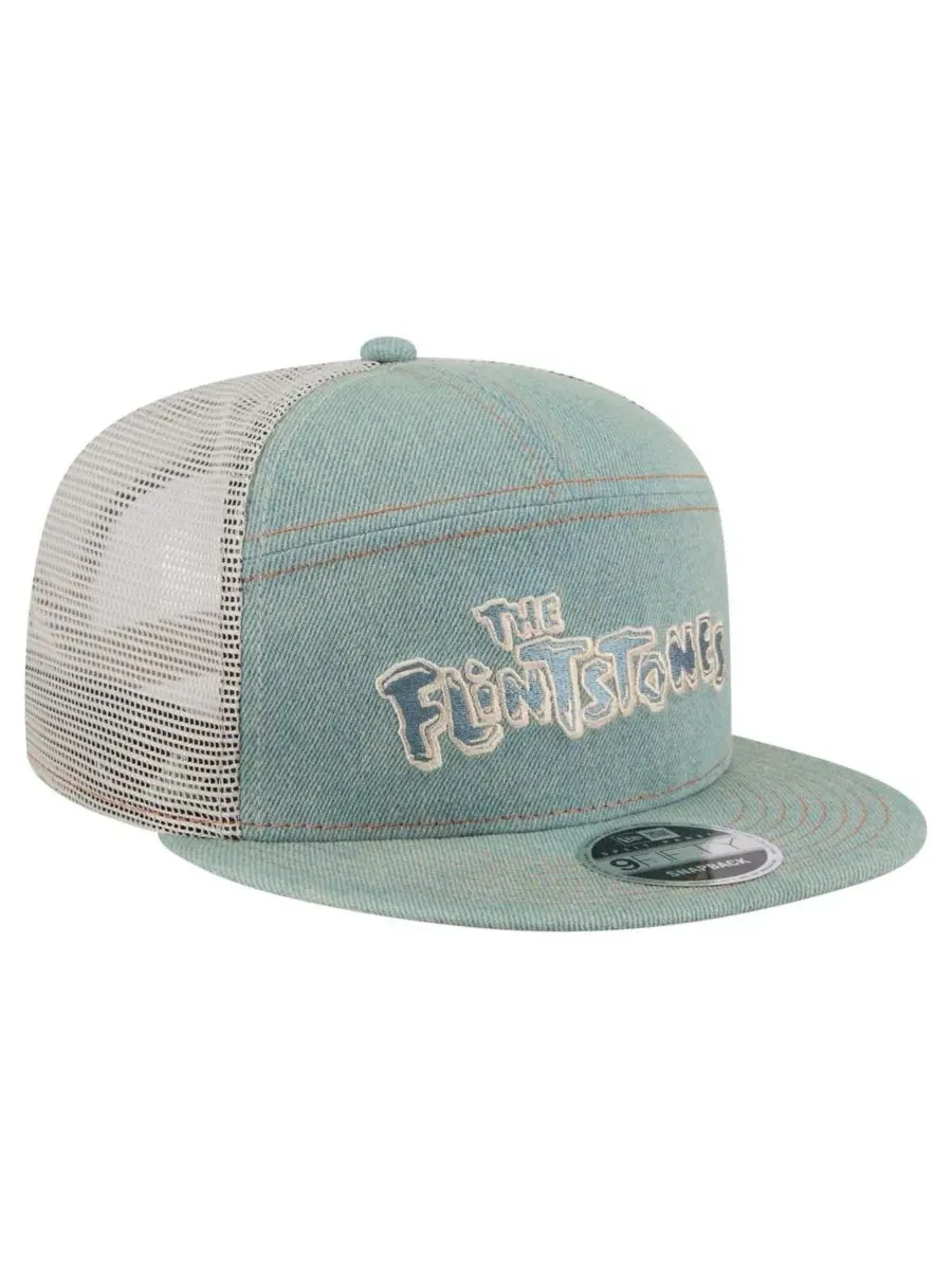 Мужская джинсовая кепка "Флинтстоуны" Denim 9FIFTY Snapback New Era — изображение 3 из 4, синий джинсовый синий