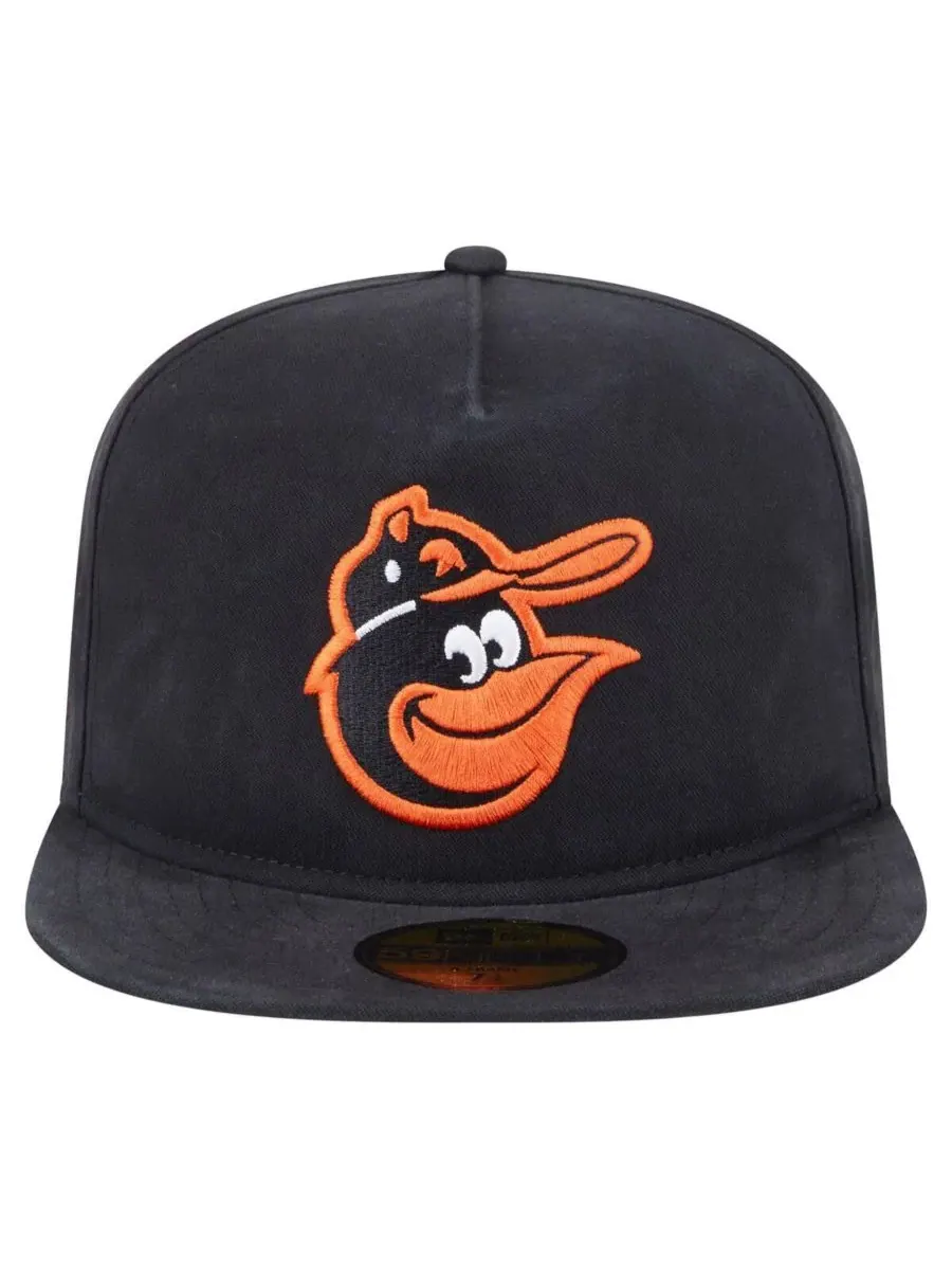 New Era Мужская черная бейсболка Baltimore Orioles Championship Side Flag A-Frame 59FIFTY — изображение 4 из 4, черный
