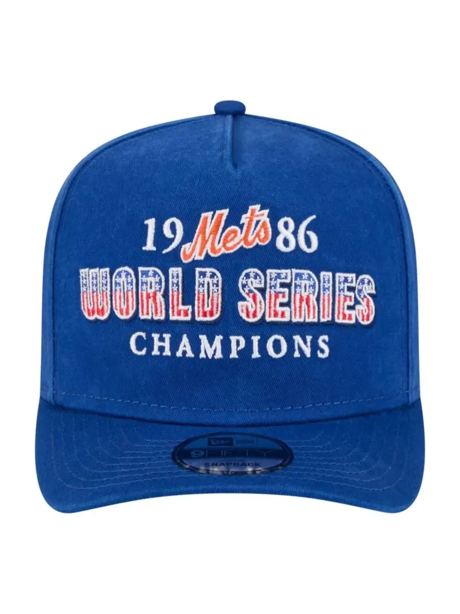 Кепка-снэпбек New Era 1986 World Series Champions Throwback 9FIFTY A-Frame — изображение 5 из 5, королевский