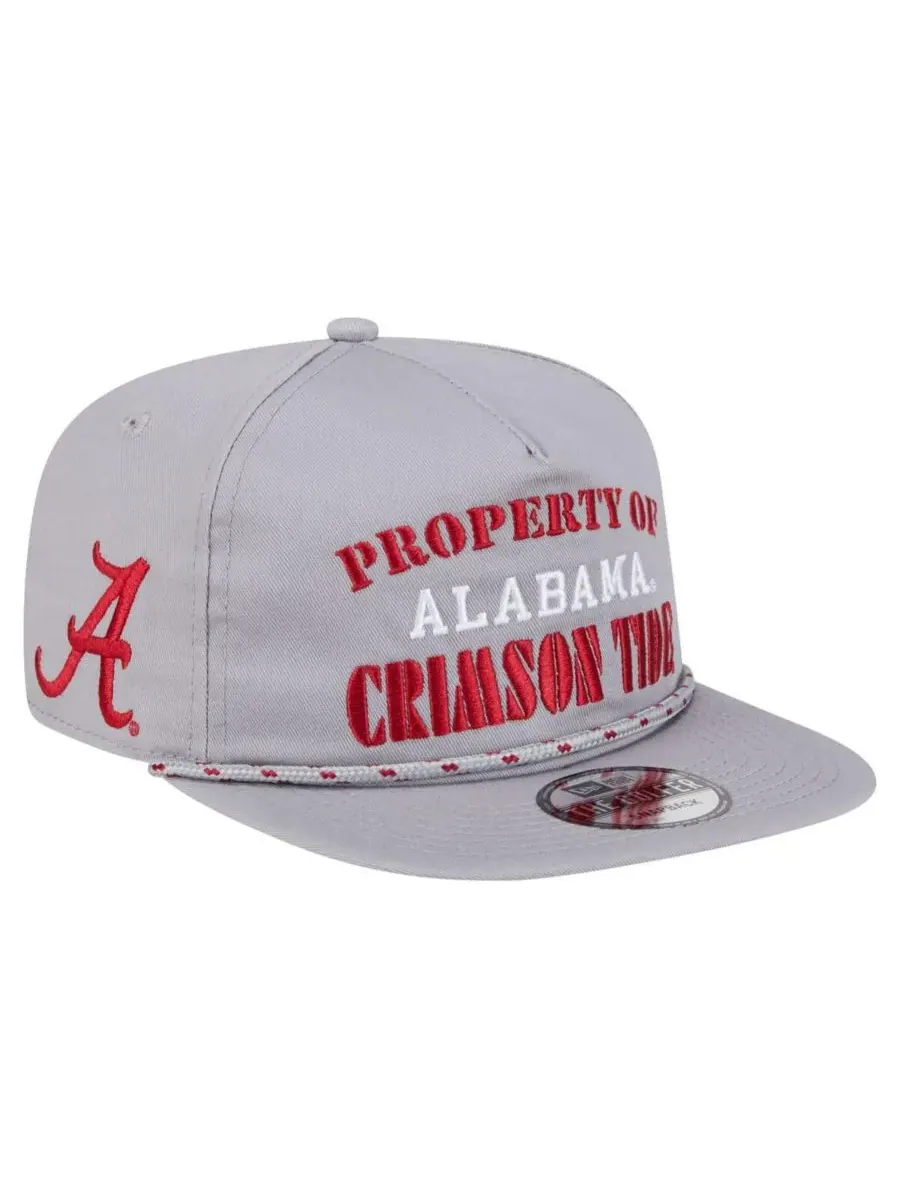 New Era Мужская серая винтажная регулируемая кепка для гольфа Alabama Crimson Tide