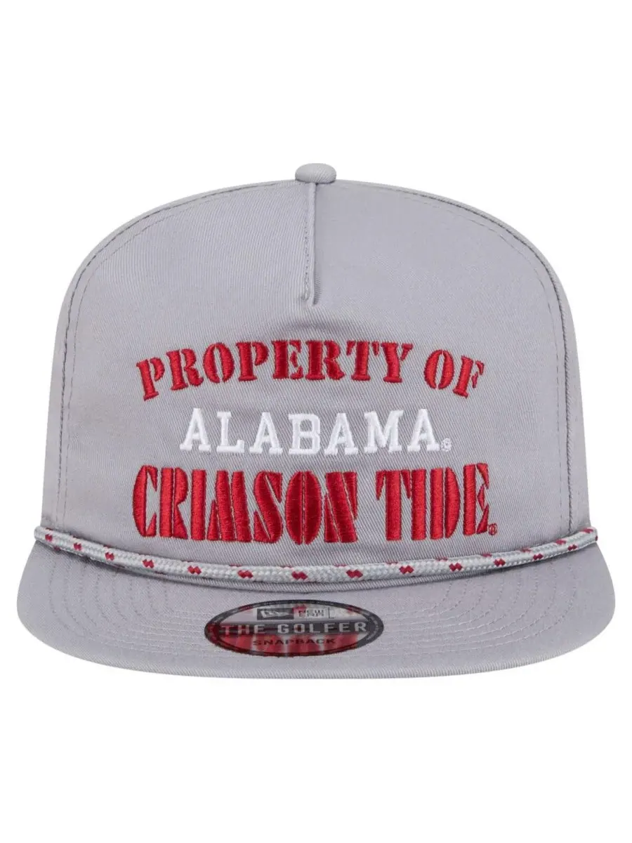 New Era Мужская серая винтажная регулируемая кепка для гольфа Alabama Crimson Tide — изображение 2 из 4, серый
