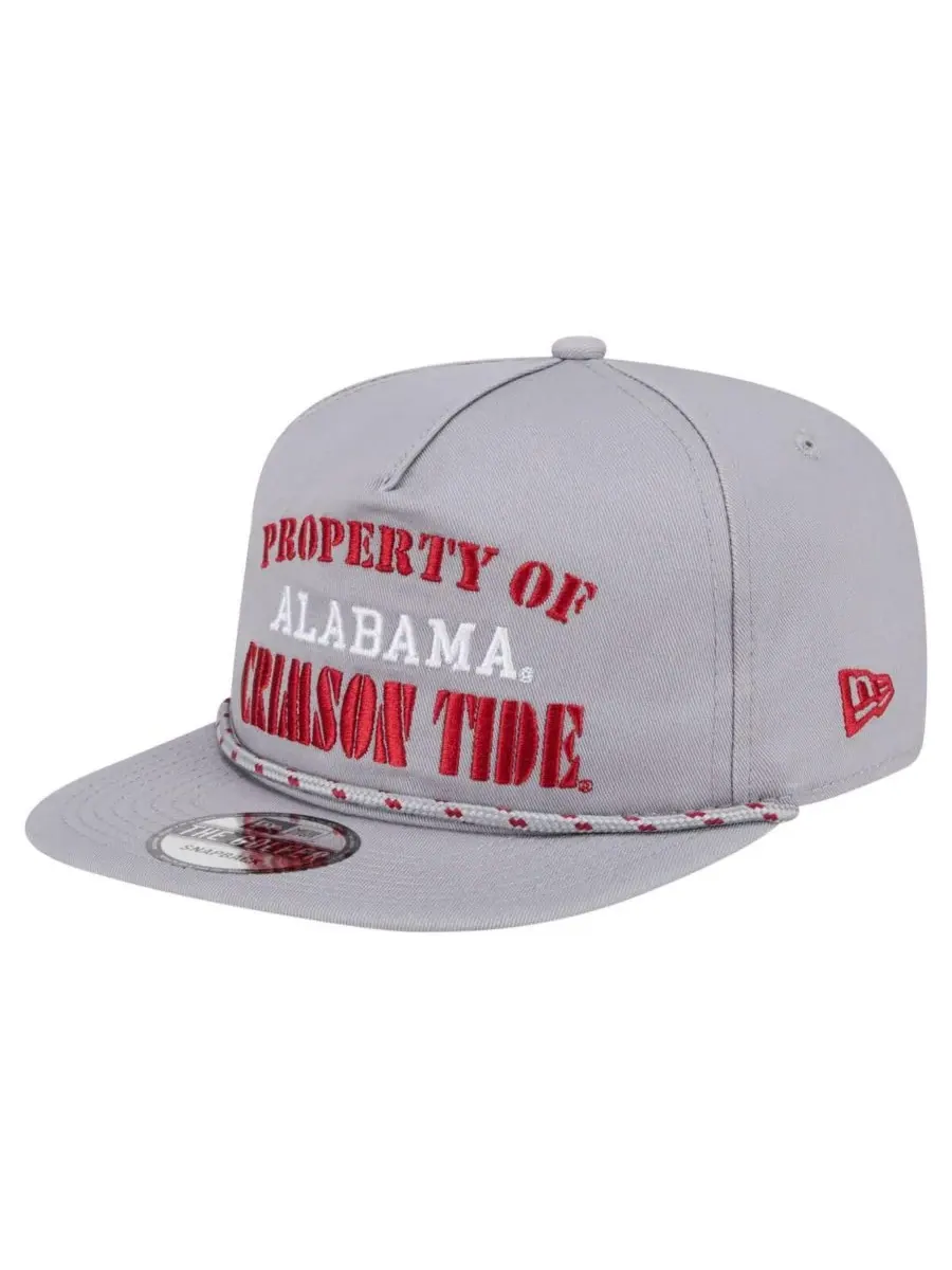 New Era Мужская серая винтажная регулируемая кепка для гольфа Alabama Crimson Tide — изображение 3 из 4, серый