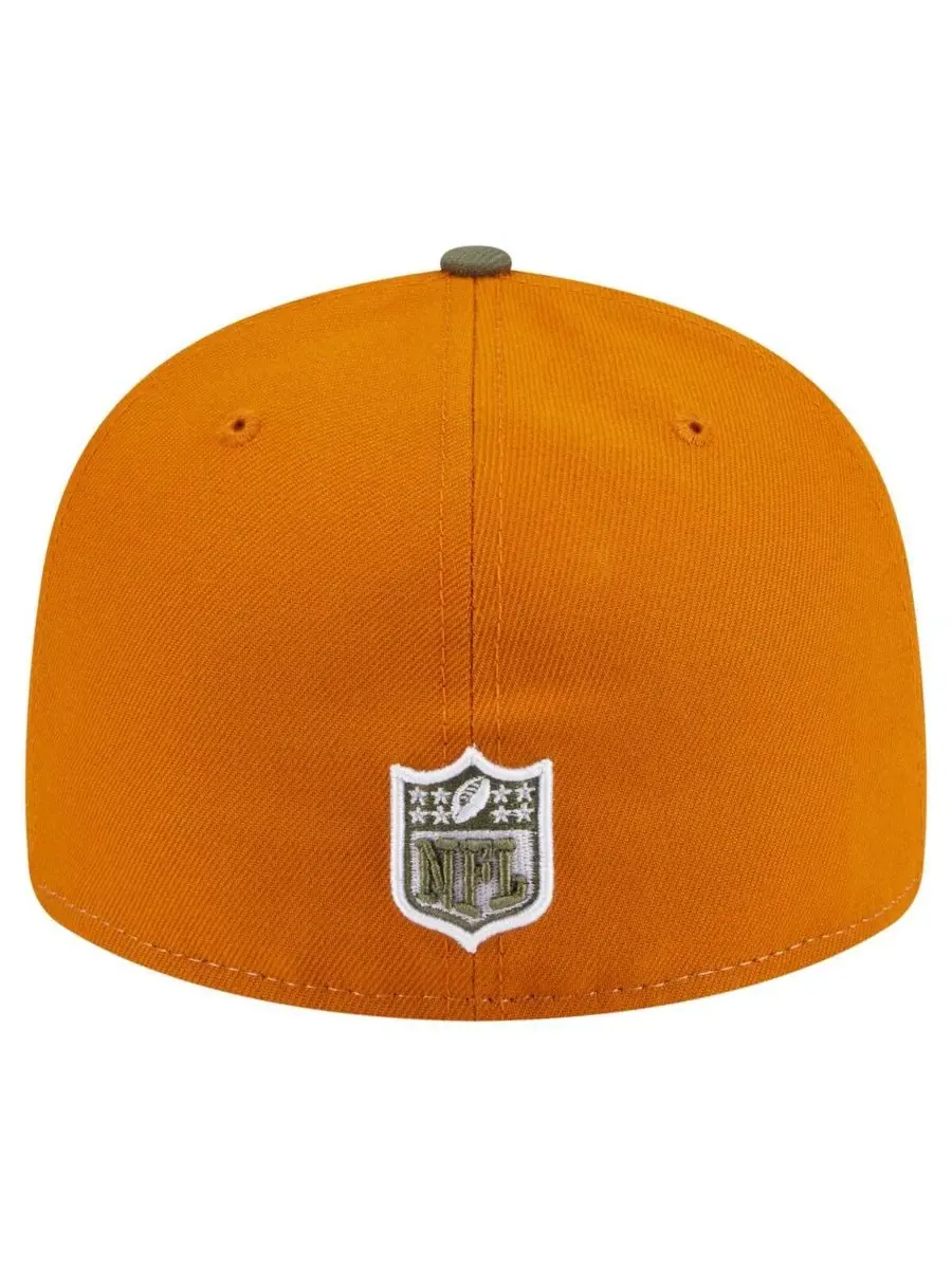 New Era Мужская кепка Pittsburgh Steelers Two-Tone Color Pack Split Panel 59FIFTY — изображение 3 из 5, оливковый коричневый